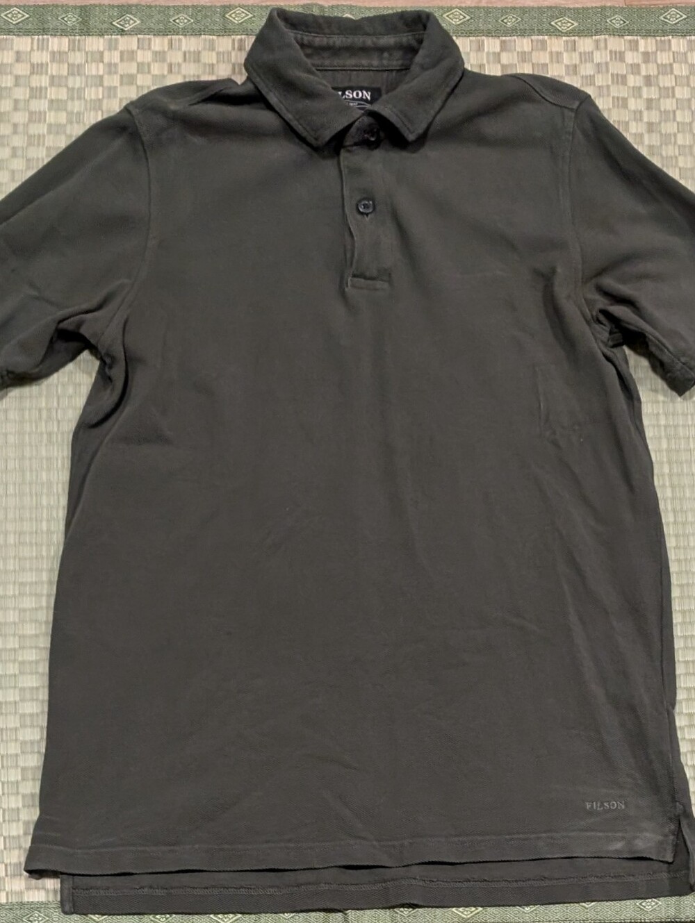 Filson Pique Polo Shirt Cotton Olive Green Men's Size Small Made in Peru